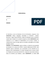 Modelo Poder Especial Otorgado en El Extranjero