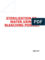 Project-Sterilization of Water Using Bleaching Powder