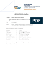 Certificado de Control de Calidad - Esm. Sintetico 20 2 19