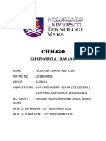 CHM4201 Exp 8 - Gas Law