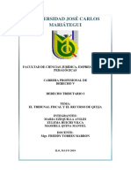 El Tribunal Fiscal y El Recurso de Queja