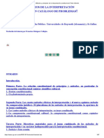 Métodos Y Principios de La Interpretación Constitucional. Un Catálogo de Problemas