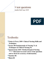 NCSBN Test Questions: Review: Michelle Hall June 2009