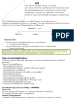 Elements of Cost: Expense Types