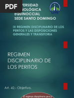 Regimen Disciplinario de Los Peritos