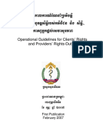 Operational Guidelines For Clients' Rights and Providers' Rights-Duties