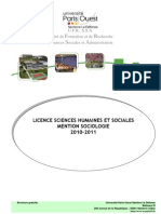 Livret Licence Sociologie 2010-2011 200710