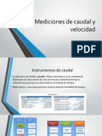 Mediciones de Caudal y Velocidad