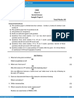 Cbse Class X Social Science Sample Paper I Time: 3 Hrs Total Marks: 80