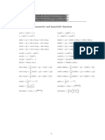 Calculus and Applications Formula Sheet