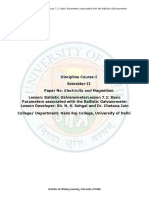 Ballistic GalvanometerLesson 7.2 Basic Parameters Associated With The Ballistic Galvanometer