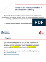 2019 ACC/AHA Guideline On The Primary Prevention of Cardiovascular Disease: Executive Summary