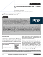 Assessment of Knowledge Practice Gap Regarding Sanitary Toilet - A Hospital Based Cross-Sectional Study