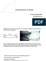 Shear Behaviour of Beam