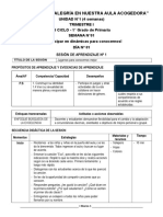 Sesiones de Aprendizaje - 1°