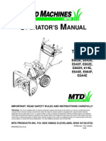 MTD Snow Blower Operator