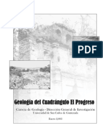 Geología Del Cuadrángulo de El Progreso Guatemala PDF