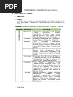 Caracterización Región Huancavelica