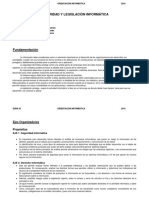 Planificación de Seguridad y Legislación Informática