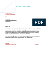 Business Letter Format: Company, Lnc. 123 Alphabet Drive Los Angeles, California 90002