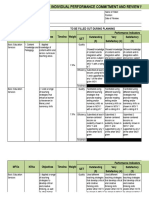 Individual Performance Commitment and Review Form (Ipcrf) For Teacher I-Iii