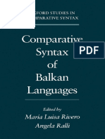 Comparative Syntax of The Balkan Languages - María Luisa Rivero & Angela Ralli