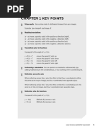 Chapter 1 Key Points: y F (X) + C y F (X) - C y F (X + C) y F (X - C)