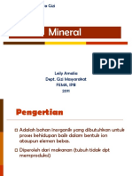 Mineral: Pengantar Biokimia Gizi GIZ-214