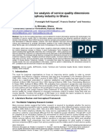 Servqual Questionnaire Scale