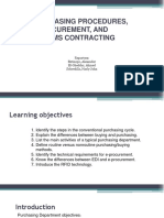 Chapter 7 Purchasing Procedures, E-Procurement, and Systems Contracting