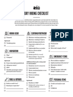  Day Hiking Printable Checklist