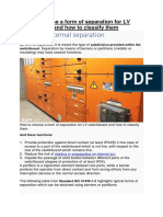 How To Choose A Form of Separation For LV Switchboard and How To Classify Them