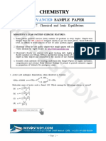 Chemical & Ionic Equilibrium Question Paper