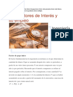 Factores de Interés y Su Empleo