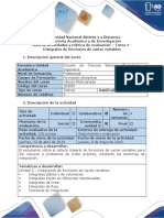 Guía de Actividades y Rúbrica de Evaluación - Tarea 4 - Integrales de Funciones de Varias Variables