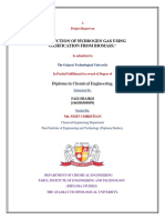 "Production of Hydrogen Gas Using Gasification From Biomass