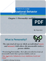 Organizational Behavior: Chapter 5: Personality and Values