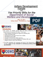 Presentation On Priority Legislation of The DSWD