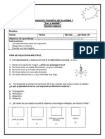 Evaluacion Formativa Luz y Sonido 3 2017