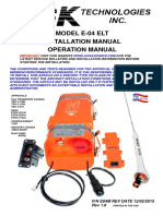 Installation Manual Operation Manual: Model E-04 Elt