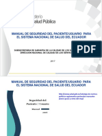 Manual de Seguridad Del Paciente - Usuario para El SNS