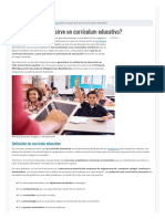 ¿Qué Es y para Qué Sirve Un Currículum Educativo - Modelo Curriculum