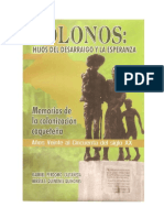 Colonos Hijos Del Desarraigo y La Esperanza PDF