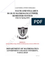 01b - Curriculum and Syllabus of BS Mathematics and MSC Mathematics Only For Spring 2019