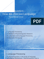 Psycholinguistics - Language Processing