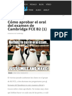 Como Aprobar El Oral Del Examen de Cambridge Fce 1 PDF