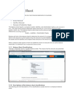 1.1 Balance Sheet: Balance Sheet Income Statement Cash Flow Statement Statement of Stockholders' Equity