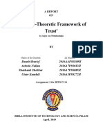 A Game Theoretic Framework of Trust