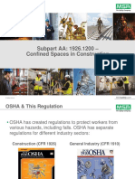 OSHA 1926.1200 Confined Spaces in Construction