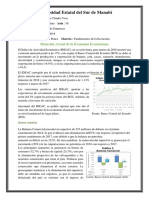 Situacion Actual de La Economia Ecuatoriana